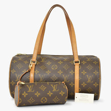 画像をギャラリービューアに読み込む, LOUIS VUITTON ルイヴィトン パピヨン30 ハンドバッグ M51385 筒型 モノグラムキャンバス ブラウン 美品 中古 4b010374
