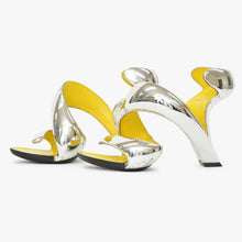 画像をギャラリービューアに読み込む, Julian Hakes ジュリアン ヘイクス モヒート サンダル ハイヒール サイズ36 ポリカーボネイト シルバー イエロー 良品 中古 4b010381