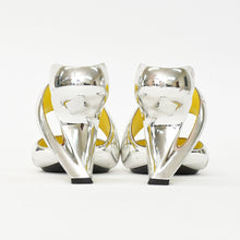 画像をギャラリービューアに読み込む, Julian Hakes ジュリアン ヘイクス モヒート サンダル ハイヒール サイズ36 ポリカーボネイト シルバー イエロー 良品 中古 4b010381