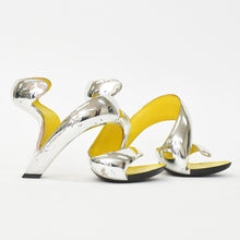 画像をギャラリービューアに読み込む, Julian Hakes ジュリアン ヘイクス モヒート サンダル ハイヒール サイズ36 ポリカーボネイト シルバー イエロー 良品 中古 4b010381