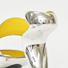 画像をギャラリービューアに読み込む, Julian Hakes ジュリアン ヘイクス モヒート サンダル ハイヒール サイズ36 ポリカーボネイト シルバー イエロー 良品 中古 4b010381