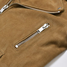 画像をギャラリービューアに読み込む, SAINT LAURENT PARIS サンローランパリ フリンジ ライダースジャケット 455748 Y5QM2 イタリア製 やぎ革 ベージュ シルバー金具 サイズF34 美品 中古 4b010476