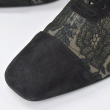 画像をギャラリービューアに読み込む, 新品同様 Christian Dior クリスチャンディオール レースアップ ロングブーツ MD0922 サイズ36 総柄レース ブラック 中古 4b010480