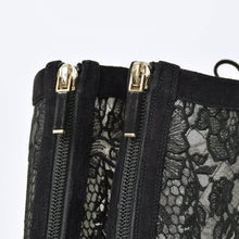 画像をギャラリービューアに読み込む, 新品同様 Christian Dior クリスチャンディオール レースアップ ロングブーツ MD0922 サイズ36 総柄レース ブラック 中古 4b010480