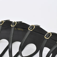 画像をギャラリービューアに読み込む, 新品同様 Christian Dior クリスチャンディオール ボンテージ ストラップ ロングブーツ パンプス MD1222 サイズ38 ブラック 中古 4b010481