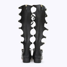 画像をギャラリービューアに読み込む, 新品同様 Christian Dior クリスチャンディオール ボンテージ ストラップ ロングブーツ パンプス MD1222 サイズ38 ブラック 中古 4b010481
