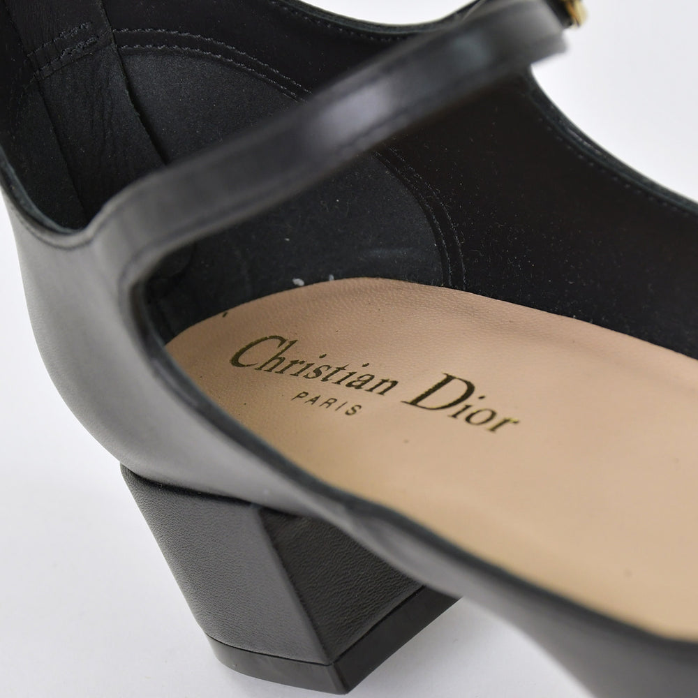 新品同様 Christian Dior クリスチャンディオール ボンテージ ストラップ ロングブーツ パンプス MD1222 サイズ38 ブラック 中古 4b010481