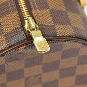 極美品 LOUIS VUITTON ルイヴィトン ハンドバッグ ドラム型 筒状 ダミエ パピヨン26 N51304 ブラウン ゴールド金具 中古 4b010711