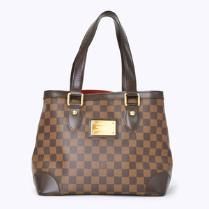 LOUIS VUITTON ルイヴィトン ハムステッドPM ハンドバッグ ブラウン N51205 ダミエ ゴールド金具 美品 中古 4b010734
