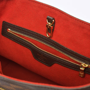 LOUIS VUITTON ルイヴィトン ハムステッドPM ハンドバッグ ブラウン N51205 ダミエ ゴールド金具 美品 中古 4b010734