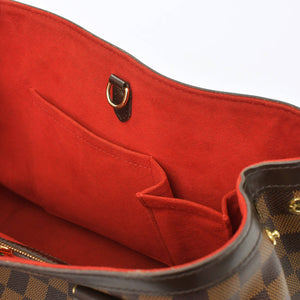 LOUIS VUITTON ルイヴィトン ハムステッドPM ハンドバッグ ブラウン N51205 ダミエ ゴールド金具 美品 中古 4b010734