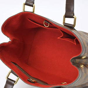 LOUIS VUITTON ルイヴィトン ハムステッドPM ハンドバッグ ブラウン N51205 ダミエ ゴールド金具 美品 中古 4b010734