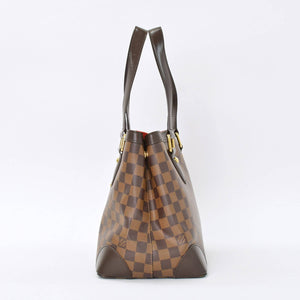 LOUIS VUITTON ルイヴィトン ハムステッドPM ハンドバッグ ブラウン N51205 ダミエ ゴールド金具 美品 中古 4b010734