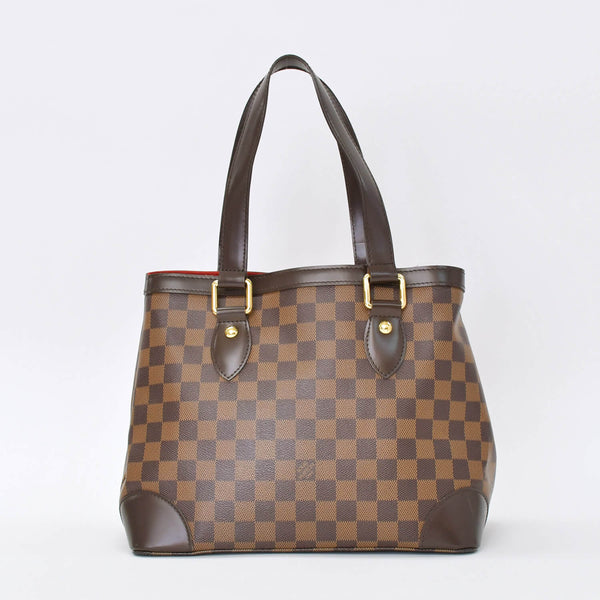 LOUIS VUITTON ルイヴィトン ハムステッドPM ハンドバッグ ブラウン N51205 ダミエ ゴールド金具 美品 中古 4b010734