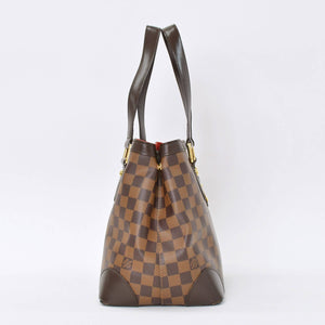 LOUIS VUITTON ルイヴィトン ハムステッドPM ハンドバッグ ブラウン N51205 ダミエ ゴールド金具 美品 中古 4b010734