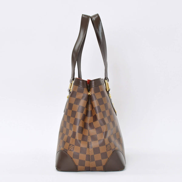 LOUIS VUITTON ルイヴィトン ハムステッドPM ハンドバッグ ブラウン N51205 ダミエ ゴールド金具 美品 中古 4b010734