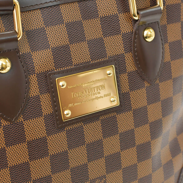 LOUIS VUITTON ルイヴィトン ハムステッドPM ハンドバッグ ブラウン N51205 ダミエ ゴールド金具 美品 中古 4b010734