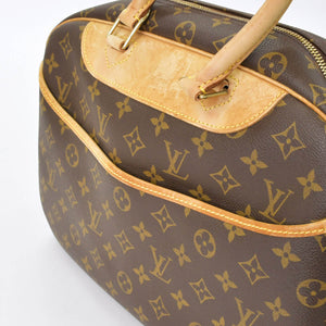 LOUIS VUITTON ルイヴィトン モノグラム ドーヴィル ハンドバッグ M47270 ブラウン ロゴ 鞄 良品 中古 4b010791