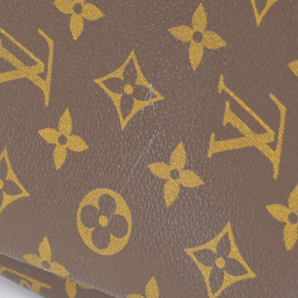 LOUIS VUITTON ルイヴィトン モノグラム ドーヴィル ハンドバッグ M47270 ブラウン ロゴ 鞄 良品 中古 4b010791