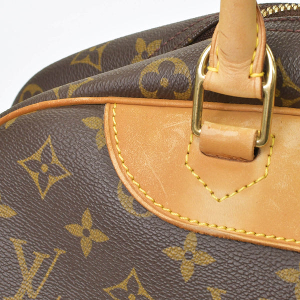 LOUIS VUITTON ルイヴィトン モノグラム ドーヴィル ハンドバッグ M47270 ブラウン ロゴ 鞄 良品 中古 4b010791