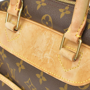 LOUIS VUITTON ルイヴィトン モノグラム ドーヴィル ハンドバッグ M47270 ブラウン ロゴ 鞄 良品 中古 4b010791