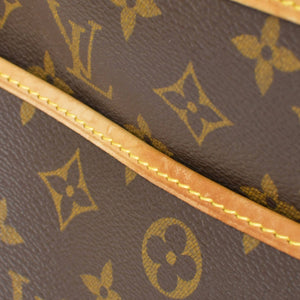 LOUIS VUITTON ルイヴィトン モノグラム ドーヴィル ハンドバッグ M47270 ブラウン ロゴ 鞄 良品 中古 4b010791