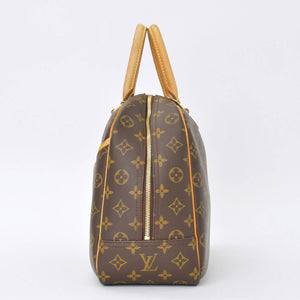 LOUIS VUITTON ルイヴィトン モノグラム ドーヴィル ハンドバッグ M47270 ブラウン ロゴ 鞄 良品 中古 4b010791