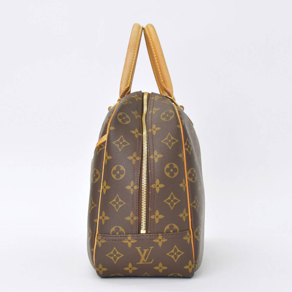 LOUIS VUITTON ルイヴィトン モノグラム ドーヴィル ハンドバッグ M47270 ブラウン ロゴ 鞄 良品 中古 4b010791