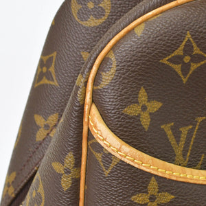 LOUIS VUITTON ルイヴィトン モノグラム ドーヴィル ハンドバッグ M47270 ブラウン ロゴ 鞄 良品 中古 4b010791