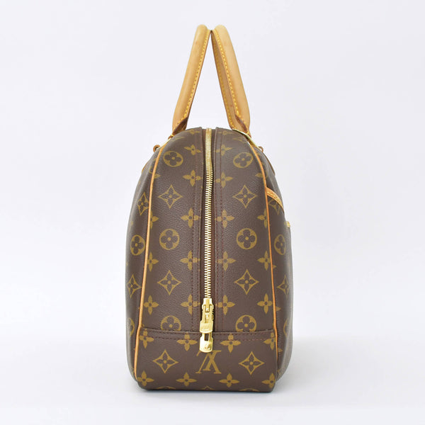 LOUIS VUITTON ルイヴィトン モノグラム ドーヴィル ハンドバッグ M47270 ブラウン ロゴ 鞄 良品 中古 4b010791