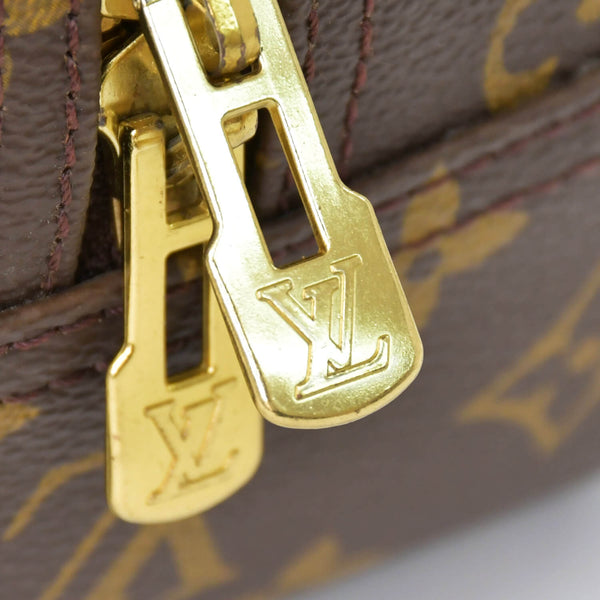 LOUIS VUITTON ルイヴィトン モノグラム ドーヴィル ハンドバッグ M47270 ブラウン ロゴ 鞄 良品 中古 4b010791