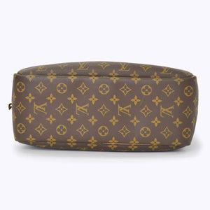 LOUIS VUITTON ルイヴィトン モノグラム ドーヴィル ハンドバッグ M47270 ブラウン ロゴ 鞄 良品 中古 4b010791