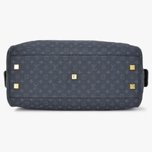 画像をギャラリービューアに読み込む, LOUIS VUITTON ルイヴィトン ジョセフィーヌGM ミニボストンバッグ M92412 モノグラムミニ ネイビー ゴールド金具 美品 中古 4b010800