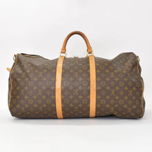 画像をギャラリービューアに読み込む, LOUIS VUITTON ルイヴィトン キーポルバンドリエール60 ボストンバッグ M41412 モノグラム PVC ヌメ革 ブラウン 美品 中古 4b010812