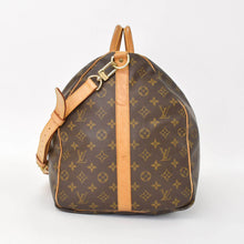 画像をギャラリービューアに読み込む, LOUIS VUITTON ルイヴィトン キーポルバンドリエール60 ボストンバッグ M41412 モノグラム PVC ヌメ革 ブラウン 美品 中古 4b010812