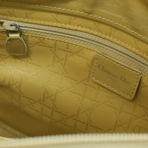 CHRISTIAN DIOR クリスチャンディオール マリスパール 2WAYバッグ ハンドバッグ ショルダーバッグ ベージュ シルバー金具 美品 中古 4b010830