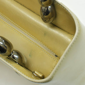 CHRISTIAN DIOR クリスチャンディオール マリスパール 2WAYバッグ ハンドバッグ ショルダーバッグ ベージュ シルバー金具 美品 中古 4b010830