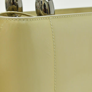 CHRISTIAN DIOR クリスチャンディオール マリスパール 2WAYバッグ ハンドバッグ ショルダーバッグ ベージュ シルバー金具 美品 中古 4b010830