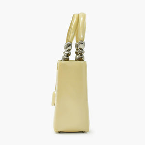 CHRISTIAN DIOR クリスチャンディオール マリスパール 2WAYバッグ ハンドバッグ ショルダーバッグ ベージュ シルバー金具 美品 中古 4b010830