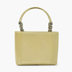 CHRISTIAN DIOR クリスチャンディオール マリスパール 2WAYバッグ ハンドバッグ ショルダーバッグ ベージュ シルバー金具 美品 中古 4b010830