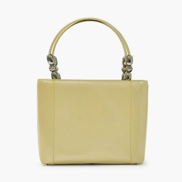 CHRISTIAN DIOR クリスチャンディオール マリスパール 2WAYバッグ ハンドバッグ ショルダーバッグ ベージュ シルバー金具 美品 中古 4b010830