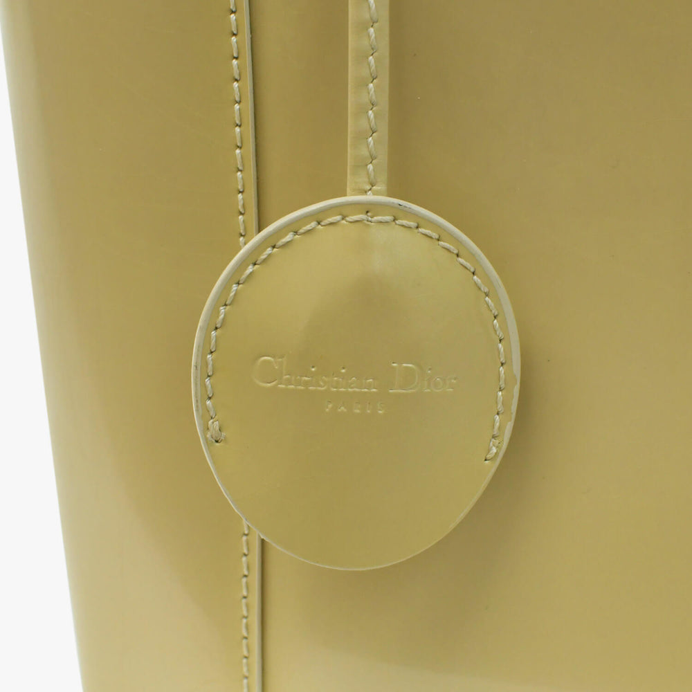 CHRISTIAN DIOR クリスチャンディオール マリスパール 2WAYバッグ ハンドバッグ ショルダーバッグ ベージュ シルバー金具 美品 中古 4b010830