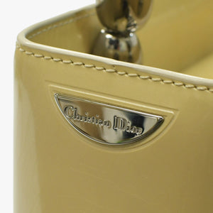 CHRISTIAN DIOR クリスチャンディオール マリスパール 2WAYバッグ ハンドバッグ ショルダーバッグ ベージュ シルバー金具 美品 中古 4b010830