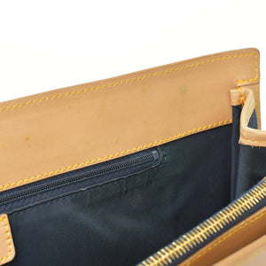 CHRISTIAN DIOR クリスチャンディオール ハンドバッグ BO B 0022 デニム レザー ネイビー ブラウン ゴールド金具 美品 中古 4b010831