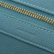 画像をギャラリービューアに読み込む, 極美品 CELINE セリーヌ バーティカルカバスモール 2WAY トートバッグ 189813XBA ブルー セラドン カーフスキン ゴールド金具 中古 4b010841