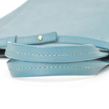 画像をギャラリービューアに読み込む, 極美品 CELINE セリーヌ バーティカルカバスモール 2WAY トートバッグ 189813XBA ブルー セラドン カーフスキン ゴールド金具 中古 4b010841
