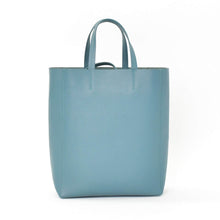 画像をギャラリービューアに読み込む, 極美品 CELINE セリーヌ バーティカルカバスモール 2WAY トートバッグ 189813XBA ブルー セラドン カーフスキン ゴールド金具 中古 4b010841