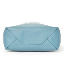 画像をギャラリービューアに読み込む, 極美品 CELINE セリーヌ バーティカルカバスモール 2WAY トートバッグ 189813XBA ブルー セラドン カーフスキン ゴールド金具 中古 4b010841