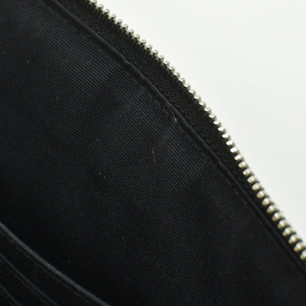 SAINT LAURENT サンローラン クラッチバッグ TGR462361-0517 レザー ブラック シルバー金具 美品 中古 4b010843