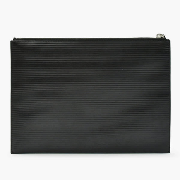SAINT LAURENT サンローラン クラッチバッグ TGR462361-0517 レザー ブラック シルバー金具 美品 中古 4b010843